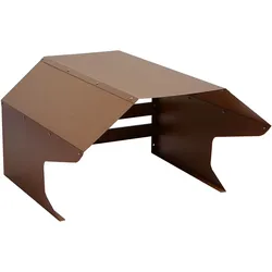 Mähroboter-Garage MCW-L43, Dach Unterstand für Rasenmäher, Metall 40x59x69cm ~ braun