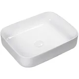 ART OF BAAN Aufsatzwaschbecken Art of Baan® Premium Aufsatzwaschbecken eckig - 515 x 400 x 135 mm, Nano Beschichtung weiß