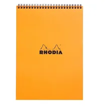 Rhodia 5x Spiralblock Rhodia Notepad A4, 80 Blatt kariert 80g - Orange 18500C