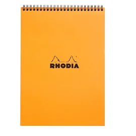 Rhodia 5x Spiralblock Rhodia Notepad A4, 80 Blatt kariert 80g - Orange 18500C