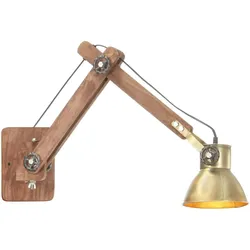 vidaXL Wandleuchte Industrie-Stil Messing Rund E27