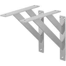 ML-Design 2 Stück Regalhalterung 24x24mm Silber Aluminium, Schwebende Regalwinkel