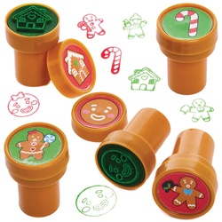 Selbstfärbende Stempel "Lebkuchen" (pro Set 10) Bastelbedarf zu Weihnachten
