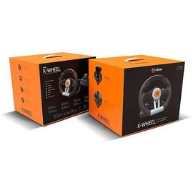Krom NXKROMKWHL Lenkrad- und Pedale-Set Schwarz PC / PS3 / PS4 / Xbox One