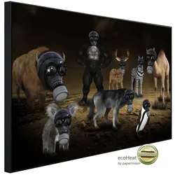papermoon Infrarotheizung »EcoHeat - Gasmasken Tiere«, Matt-Effekt - bunt