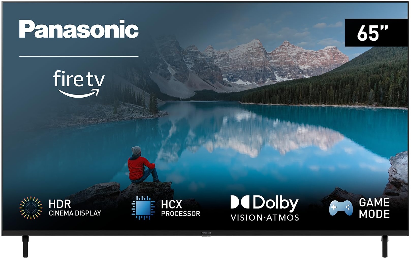 Panasonic TX-65MXW834, 65 Zoll 4K Ultra HD LED Smart 2023 TV, High Dynamic Range (HDR), Dolby Atmos & Dolby Vision, Fire TV, Prime Video, Alexa, Netflix, Schwarz
