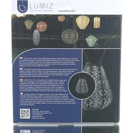 lumiz Lampion Solarlampe Ø 20 cm Tyvek wetterfest grün