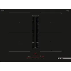 BOSCH Kochfeld mit Dunstabzug "PVQ711H26E", B (A+++-D), schwarz, B:71cm H:22,3cm T:52,2cm, Kochfelder