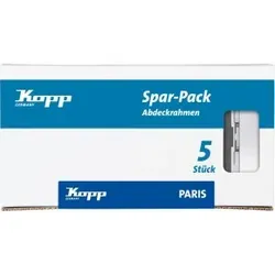 Kopp 402520010 PARIS - Profi-Pack: 5x Abdeckrahmen 2-fach, Farbe:silber