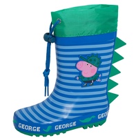 Peppa Pig Boys George Pig Tie Top Wellington Boots Green UK 7 Child