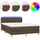 vidaXL Boxspringbett 140 x 200 cm LED Dunkelbraun