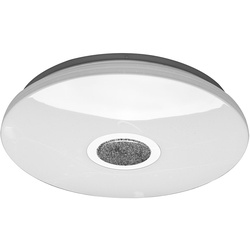 Schlafzimmerlampe Deckenlampe Wohnzimmer Deckenleuchte Sternenhimmel, dimmbar, weiß, 1x LED 23W 1900Lm 3000K, DxH 59x10cm, Nino Leuchten 60226007