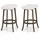 Costway Barhocker 74 cm Holz drehbar gepolstert Vintage/Braun