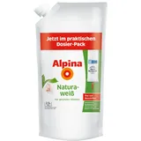 Alpina Wandfarbe Naturaweiß matt im praktischen Dosier-Pack – ergiebig, gut deckend & reinigungsfähig – 2,5 Liter