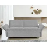 Bali Schlafsofa BALI "LINA, Dauerschlaffunktion, 140 u. 160 er Breiten", grau (hellgrau), B:234cm H:14cm, 100% PES, Sofas, Schlafsofa, durchgehender Lattenrost mit 6-facher Härtegradregulierung