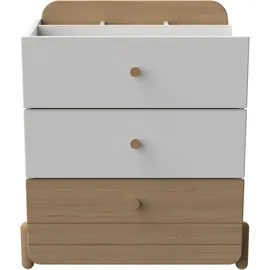 Demeyere Schubkasten DEMEYERE GROUP "Edaj", weiß (eiche, weiß), B:72,8cm H:81,6cm T:40,9cm, Spanplatte, Schubladen, Schubkasten, Kommode 3 Schubladen Eiche/Weiss