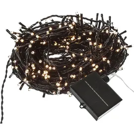 MARELIDA LED Solar Lichterkette - 360 warmweiße LED - 8 Funktionen - L: 27m - per USB Außen Garten Outdoor