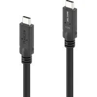 PureLink USB-C auf USB-C Kabel - USB4 Gen 2x2, 5A, EPR 240W, 20G, DP Alt-Mode - PureInstall MicroX4 - schwarz - 0,50m