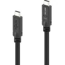 PureLink USB-C auf USB-C Kabel - USB4 Gen 2x2, 5A, EPR 240W, 20G, DP Alt-Mode - PureInstall MicroX4 - schwarz - 0,50m