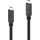 PureLink USB-C auf USB-C Kabel - USB4 Gen 2x2, 5A, EPR 240W, 20G, DP Alt-Mode - PureInstall MicroX4 - schwarz - 0,50m