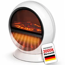 DEUBA Heizlüfter Kamin Optik 1500 W Weiß