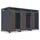 FM-SOLAR Mülltonnenbox 198 x 80 x 116 cm grau