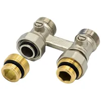 Belrad Hahnblock Durchgang Gerade 3/4" AG x 1/2" Eurokonus