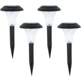 Harms Import Solarleuchten Außen Stecklampen Solar Garten Deko Solarlampe Aussen Set, LED weiß, DxH 11,5x29 cm,