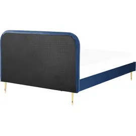 Beliani Flayat 140 x 200 cm Blau/Gold