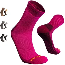 Alpaka Merino Wandersocken: ANDANTE Gepolsterte Trekking Thermosocken Unisex. violett 47/50