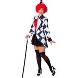 narrenkiste O9978-44 schwarz-weiß Damen Pierrot Jacke Clown Kostüm Gr.44