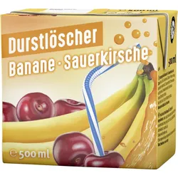 Wesergold Durstlöscher Banane-Sauerkirsche 27644 TetraPak 0,5l 4100060016303 riha Wesergold Getränke GmbH & Co. 12 Stück