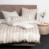 JANINE Interlock Jersey Gestreift Beige 80 x 80 cm