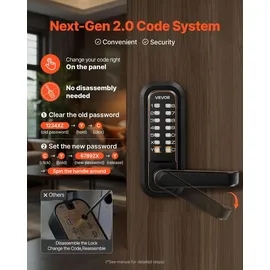Vevor Mechanisches Codeschloss mit Doppelseitigem Tastenschloss 4- bis 7-stelliger Code Ölgebronze