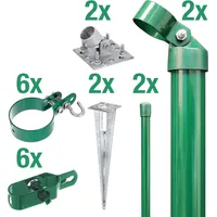 GAH Alberts Alberts Zauneck-Set Maschendrahtzaun,m.Bodenhülse,grün,Zaunhöhe:800mm 601485