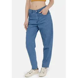 Bequeme Jeans FRESHLIONS "Sienna", Damen, Gr. XL, EURO-Größen, blau, 100% Baumwolle, unifarben, casual, Jeans, mit angenehmem Komfort