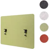 Mendler Akustik-Tischtrennwand HWC-G75, Büro-Sichtschutz Schreibtisch Pinnwand, doppelwandig Stoff/Textil ~ 60x75cm grün
