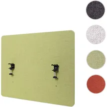 Mendler Akustik-Tischtrennwand HWC-G75, Büro-Sichtschutz Schreibtisch Pinnwand, doppelwandig Stoff/Textil ~ 60x75cm grün