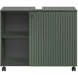 trendteam Waschbeckenunterschrank 2 Fächer 80 x 64 x 42 cm Grün