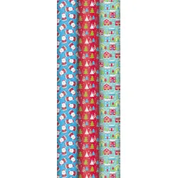Clairefontaine 30x Geschenkpapierrollen Alliance 57g 10x0,70m, Kinder Weihnachten - Sortierung 211936C