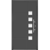 Aluminium-Haustür Moderno M520/P 110 cm x 210 cm Anthrazit Metallic Anschlag R