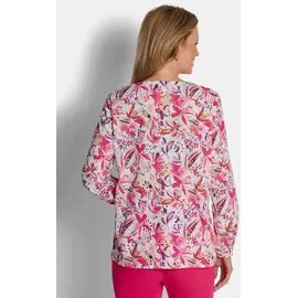 GOLDNER Kurzarmbluse Druckbluse mit floralem Design bunt 20