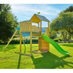 TP Toys Wolkenkratzer 5 | Spielturm Garten | mit Rutsche und Schaukel