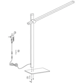 Steinhauer Schreibtischlampe Schwarz