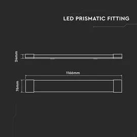 V-Tac Led Linearer Körper 40W 4K 120Cm Cree V-Tac - Weiß