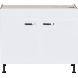 kochstation Spülenschrank KS-Cara 100 x 58,4 x 87 cm Weiß