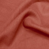 TOLKO 50cm Leinenstoff Meterware natur Leinentuch für Kleider Hose Rock Bluse Hemd Vorhänge Gardinen Kissen Bettwäsche | 140cm breit | Stoffe zum Nähen Meterware Leinen Stoff kaufen (Terracotta)