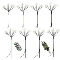 MARELIDA LED Gartenstecker Feuerwerk Firework Fernb. Leuchtstäbe 8er Set