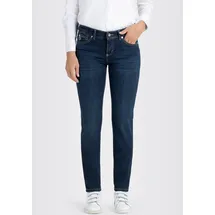 MAC Damen Jeans Slim Fit Carrie Pipe in blauem New Basic-D46 / L30