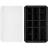 PhoneNatic Verschließbare Silikon Eiswürfelform für 15 Eiswürfel-in schwarz, Silkon